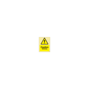 ป้าย [337560] SIGN PHOTO ILLUMINESCENT HAZARD SIGNS CAUTION VEHICLES 200X150MM