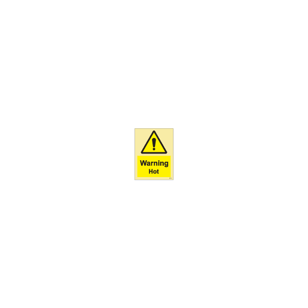 ป้าย [337569] SIGN PHOTO ILLUMINESCENT HAZARD SIGNS WARNING HOT 200X150MM