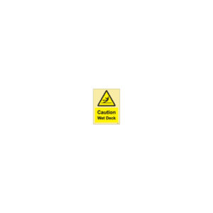 ป้าย [337573] SIGN PHOTO ILLUMINESCENT HAZARD SIGNS CAUTION WET DECK 200X150MM