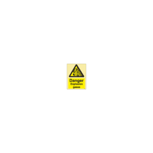 ป้าย [337582] SIGN PHOTO ILLUMINESCENT HAZARD SIGNS DANGER EXPLOSION GASES 200X150MM