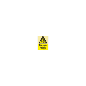 ป้าย [337583] SIGN PHOTO ILLUMINESCENT HAZARD SIGNS DANGER EXPLOSIVE MATERIAL 200X150MM