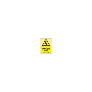 ป้าย [337587] SIGN PHOTO ILLUMINESCENT HAZARD SIGNS DANGER STATIC ELECTRICITY 200X150MM