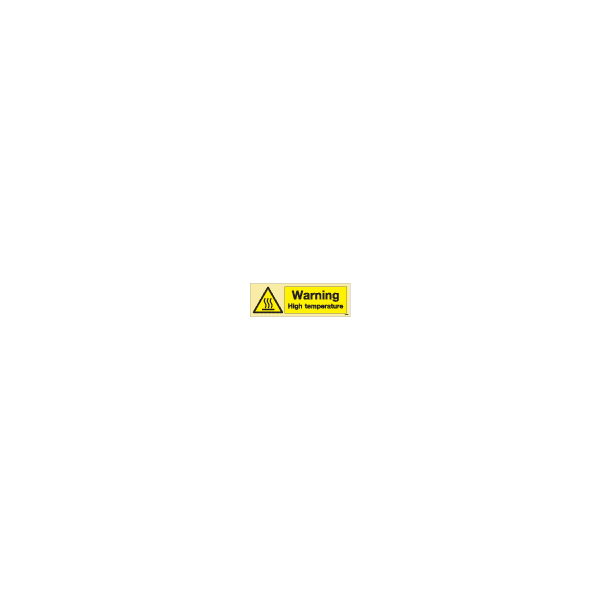 ป้าย [337598] SIGN PHOTO ILLUMINESCENT HAZARD SIGNS WARNING HIGH TEMPERATURE 100X300MM