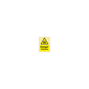 ป้าย [337601] SIGN PHOTO ILLUMINESCENT HAZARD SIGNS DANGER CHLORINE 200X150MM