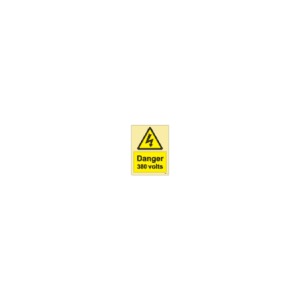 ป้าย [337615] SIGN PHOTO ILLUMINESCENT HAZARD SIGNS DANGER 380 VOLTS 200X150MM