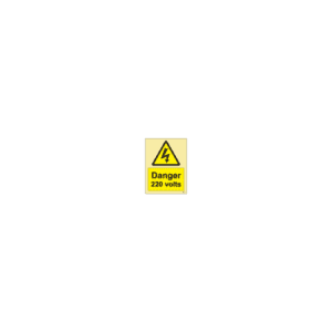 ป้าย [337617] SIGN PHOTO ILLUMINESCENT HAZARD SIGNS DANGER 220 VOLTS 200X150MM