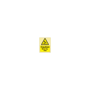 ป้าย [337623] SIGN PHOTO ILLUMINESCENT HAZARD SIGNS CAUTION MIND THE STEP 200X150MM
