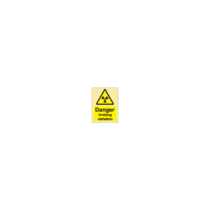 ป้าย [337670] SIGN PHOTO ILLUMINESCENT HAZARD SIGNS DANGER LONIZING RADIATION 200X150MM