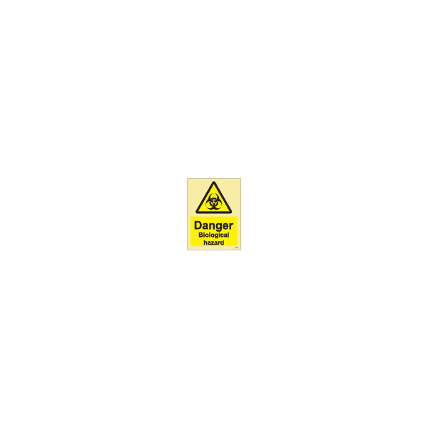 ป้าย [337680] SIGN PHOTO ILLUMINESCENT HAZARD SIGNS DANGER BIOLOGICAL HAZARD 200X150MM