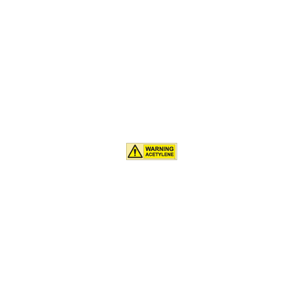 ป้าย [337701] SIGN PHOTO ILLUMINESCENT WARNING ACETYLENE 100X300MM