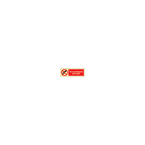 ป้าย [338563] SIGN PHOTO ILLUMINESCENT DO NOT EXTINGUISH WITH WATER 100X300MM