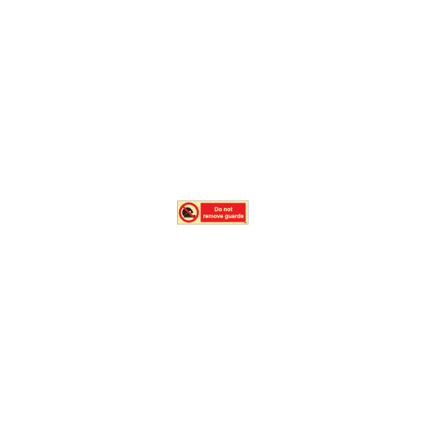 ป้าย [338568] SIGN PHOTO ILLUMINESCENT DO NOT REMOVE GUARDS 100X300MM