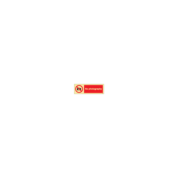 ป้าย [338692] SIGN PHOTO ILLUMINESCENT NO PHOTOGRAPHY 100X300MM