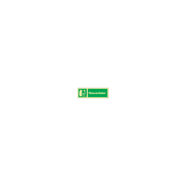 ป้าย [334190] SIGN PHOTO ILLUMINESCENT SAFETY SIGN RESUSCITATOR 100X300MM