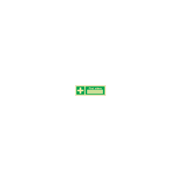 ป้าย [334193] SIGN PHOTO ILLUMINESCENT SAFETY SIGN FIRST AIDERS 100X300MM