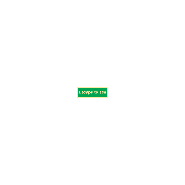 ป้าย [334341] SIGN PHOTO ILLUMINESCENT DIRECTION SIGN ESCAPE TO SEA 150X400MM