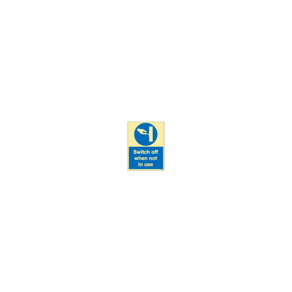 ป้าย [335744] SIGN PHOTO ILLUMINESCENT SWITCH OFF WHEN NOT IN USE 200X150MM