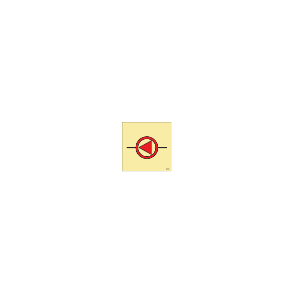 ป้าย [336800] SIGN PHOTO ILLUMINESCENT EMERGENCY FIRE PUMP [SIS025],[ISO17631] 150X150MM