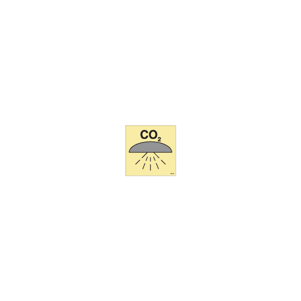 ป้าย [336859] Space or group spaces protected by a Co2 fire extinguishing system 150X150MM [SIS046],[ISO17631]