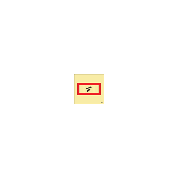 ป้าย [336868] Emergency switchboard 150X150MM [SIS050],[ISO17631]