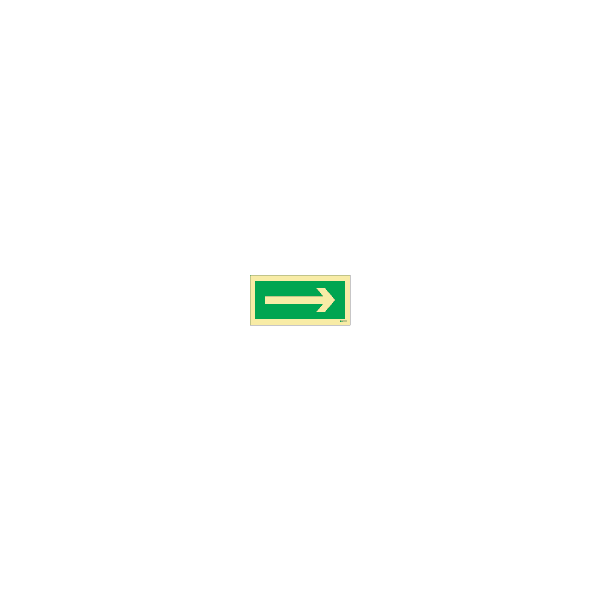 ป้าย [334426] SIGN PHOTO ILLUMINESCENT SAFETY SIGN ARROW HORIZONTAL 75X150MM