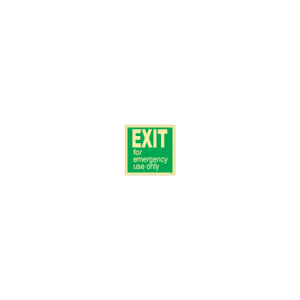 ป้าย [334424] SIGN PHOTO ILLUMINESCENT EXIT FOR EMERGENCY USE ONLY 150X150MM