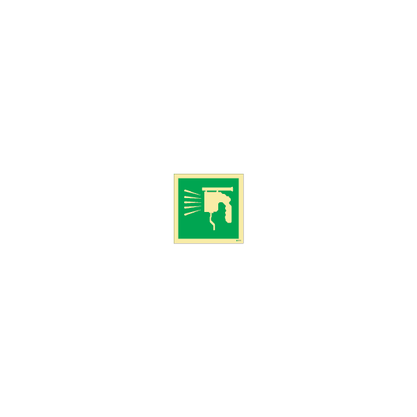 ป้าย [334081] SAFETY SIGN Aldis lamps 150X150MM (เรืองแสง)