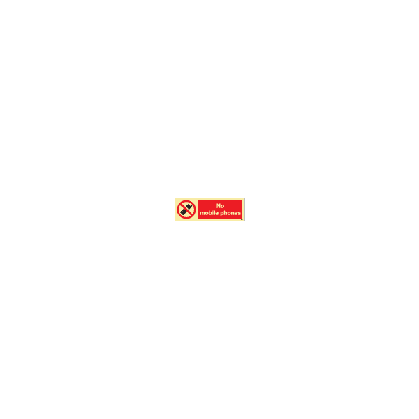 ป้าย [338658] SIGN PHOTO ILLUMINESCENT NO MOBILE PHONES 100X300MM