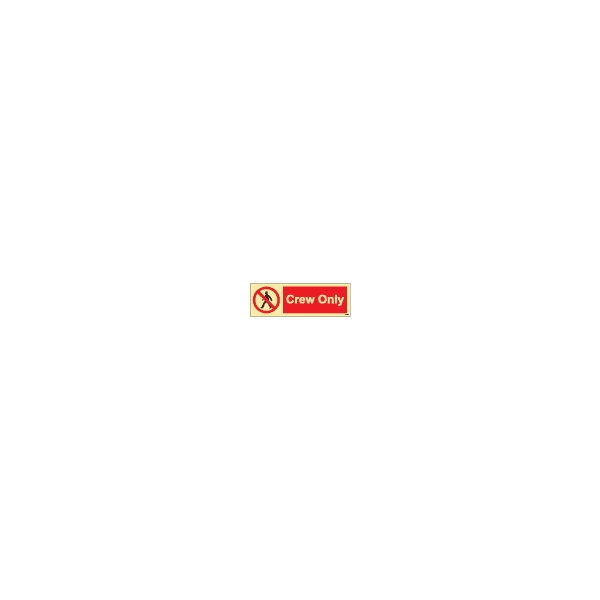 ป้าย [338684] SIGN PHOTO ILLUMINESCENT CREW ONLY 100X300MM