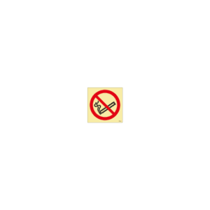 ป้าย [338500] No smoking, 150X150mm, [PSS002],[ISO7010-P002]