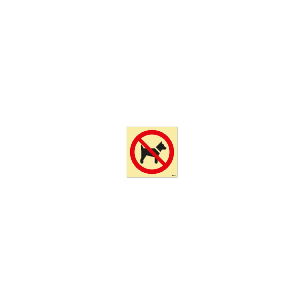 ป้าย [33XXXX] No dogs, 150X150mm, [PSS018],[ISO7010-P021]
