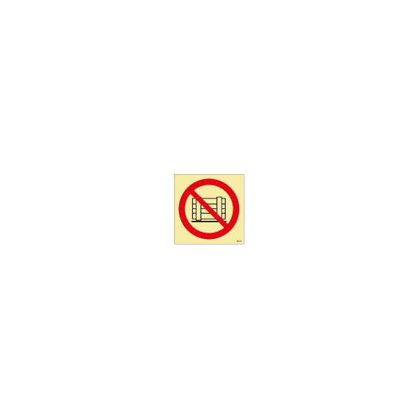 ป้าย [XX8411] Do not obstruct, 150X150mm, [PSS020],[ISO7010-P023]