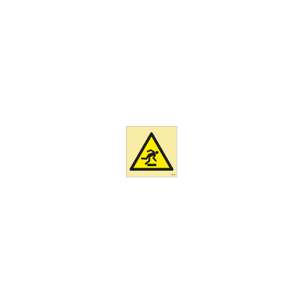 ป้าย [337508] Warning: Floor level obstacle, 150X150mm, [WSS007],[ISO7010-W007]