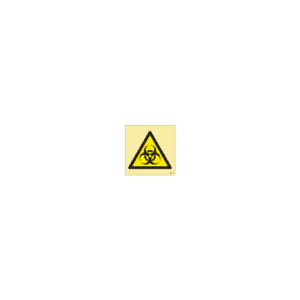 ป้าย [337514] Warning: Biological hazard, 150X150mm, [WSS009],[ISO7010-W009]