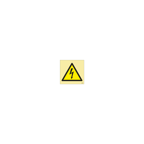 ป้าย [337507] Warning: Electricity, 150X150mm, [WSS012],[ISO7010-W012]