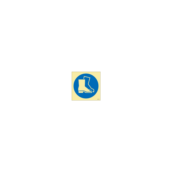 ป้าย [335650] Wear safety footwear, 150X150mm, [MSS008],[ISO7010-M008]