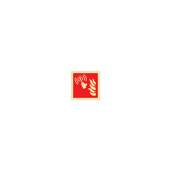ป้าย [336117] SIGN PHOTO ILLUMINESCENT FIRE CONTROL SIGN FIRE EMERGENCY RADIO 150X150MM