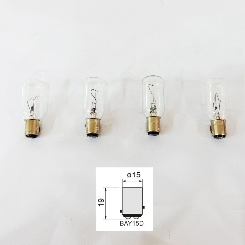 หลอดไฟนาวิเกชั่น BAY15d (เขี้ยวเยื้อง) 220V 40W T25x70mm