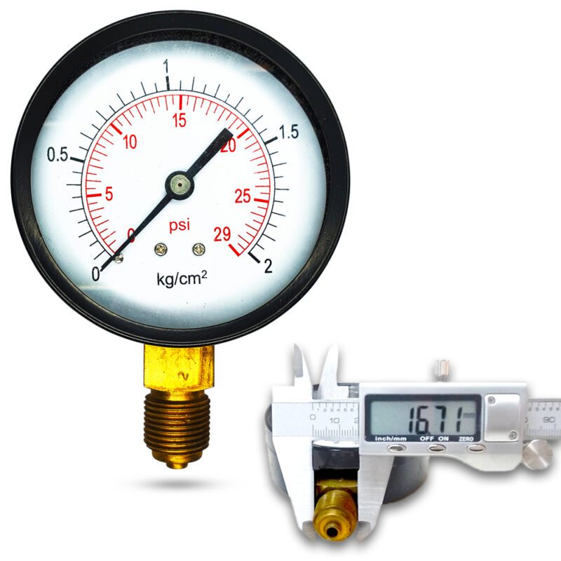 เพรชเชอร์เกจ ( A ) 3", 2 kg เหล็ก