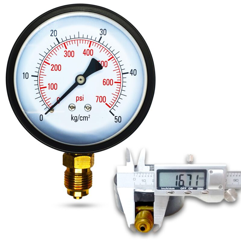 เพรชเชอร์เกจ ( A ) 3", 50 kg เหล็ก