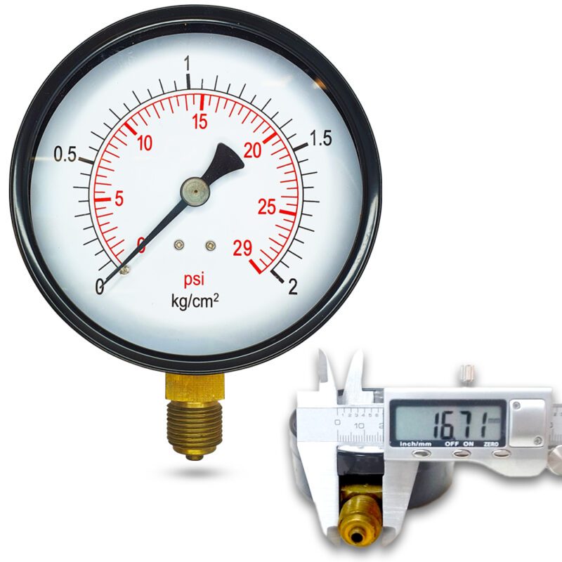 เพรชเชอร์เกจ ( A ) 4", 2 kg เหล็ก