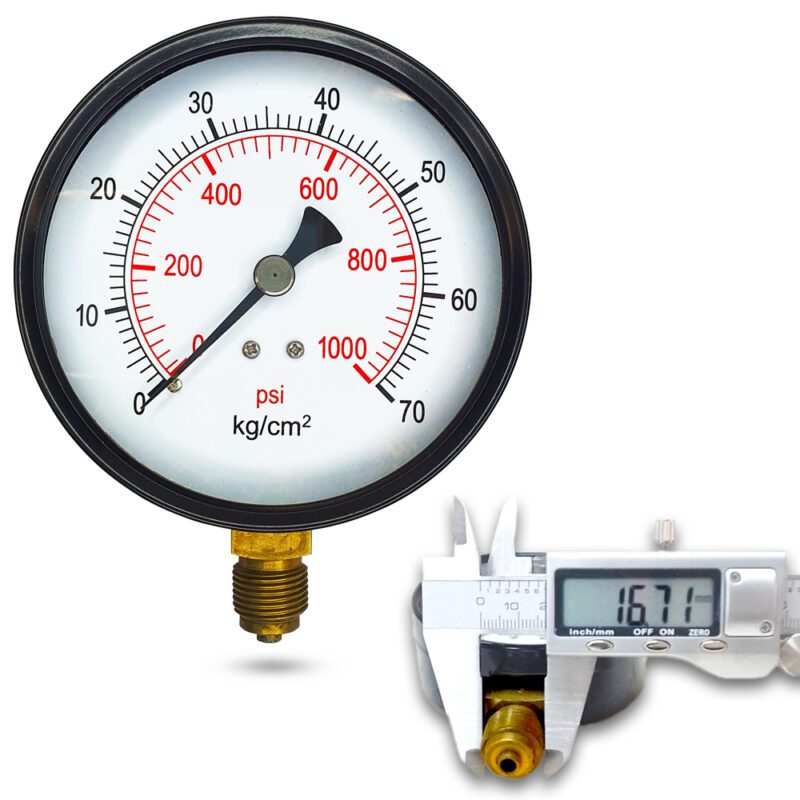 เพรชเชอร์เกจ ( A ) 4", 70 kg เหล็ก