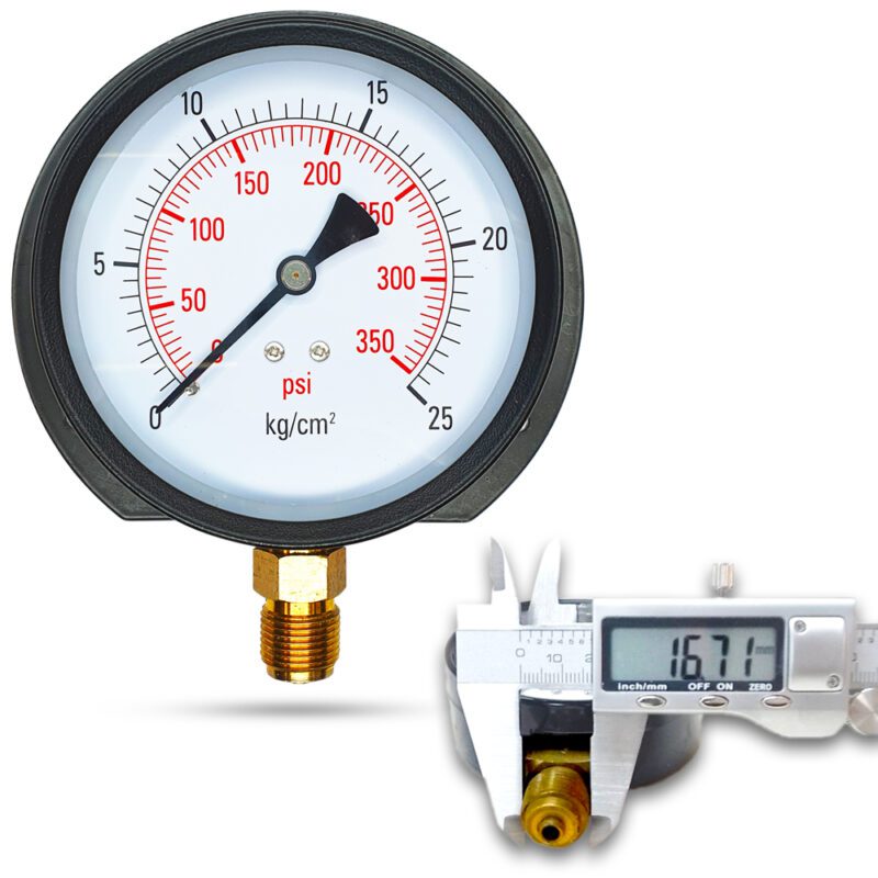 เพรชเชอร์เกจ ( B ) 4", 25 kg เหล็ก