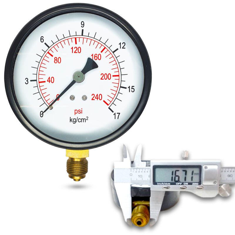 เพรชเชอร์เกจ ( A ) 4", 17 kg เหล็ก