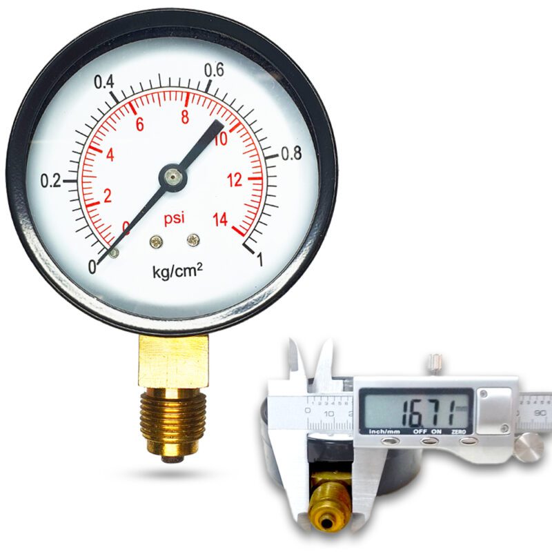 เพรชเชอร์เกจ ( A ) 3", 1 kg เหล็ก