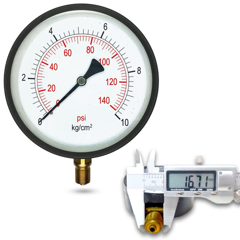 เพรชเชอร์เกจ ( A ) 6", 10 kg เหล็ก