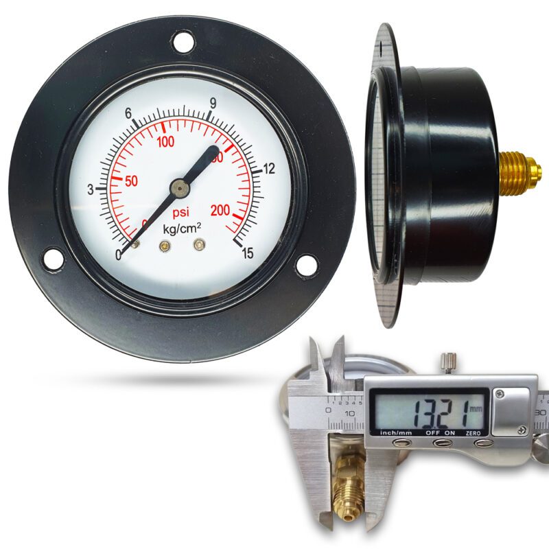 เพรชเชอร์เกจ ( F ) 2.5", 15 kg เหล็ก