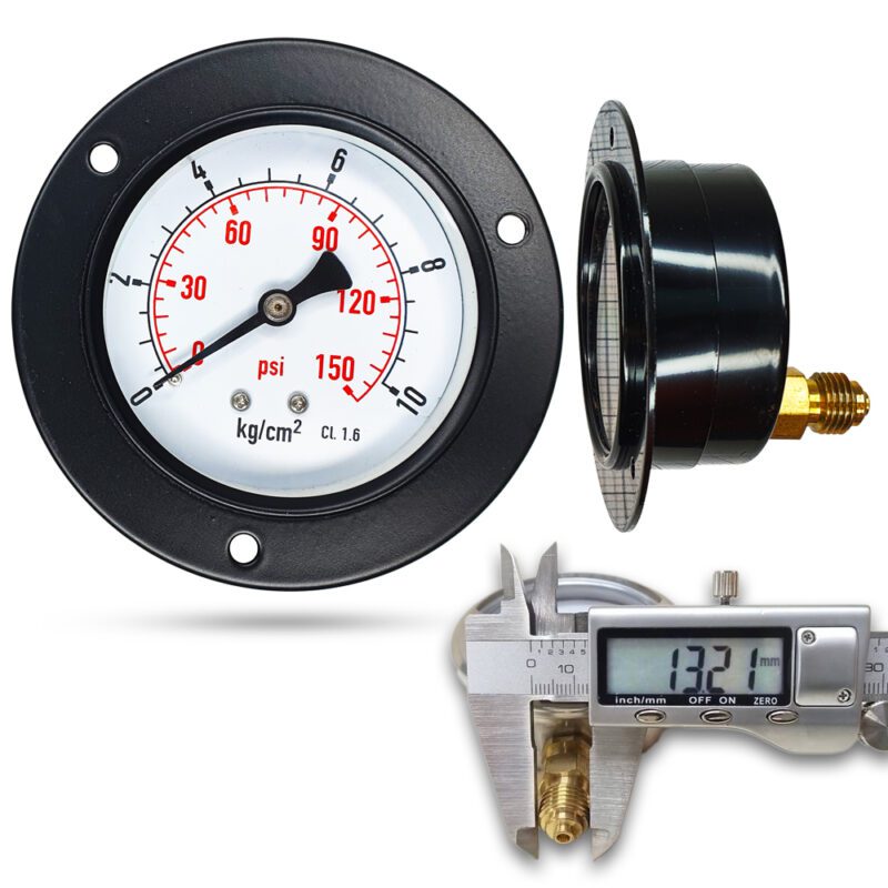 เพรชเชอร์เกจ ( D ) 2.5", 10 kg เหล็ก