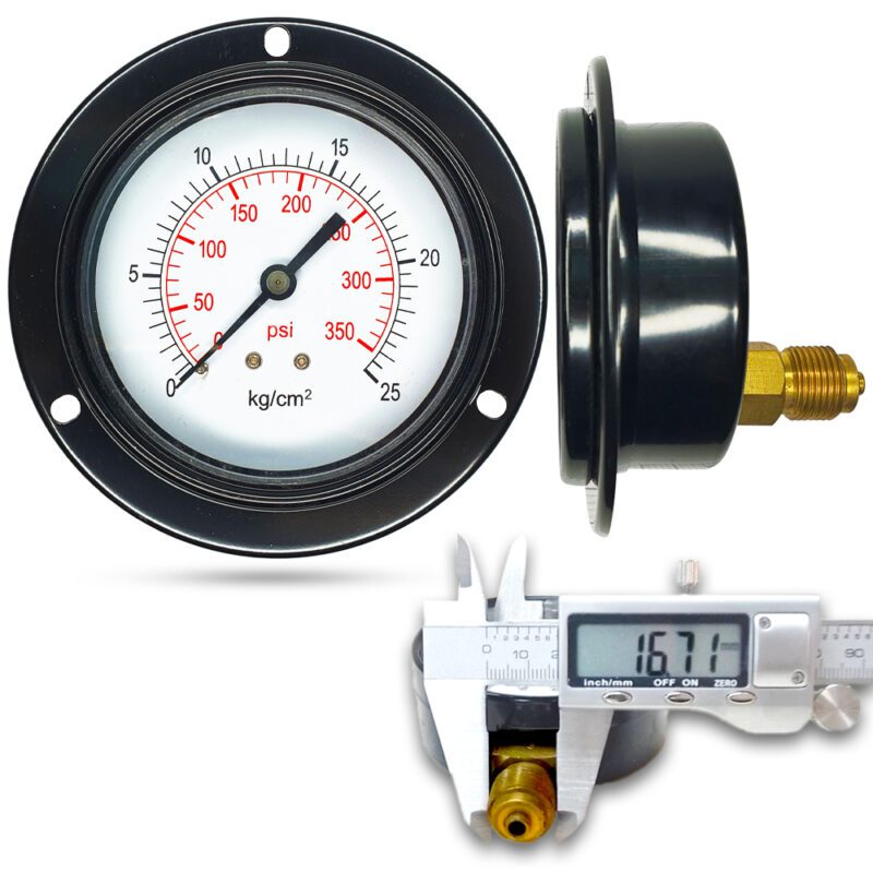 เพรชเชอร์เกจ ( D ) 3", 25 kg เหล็ก