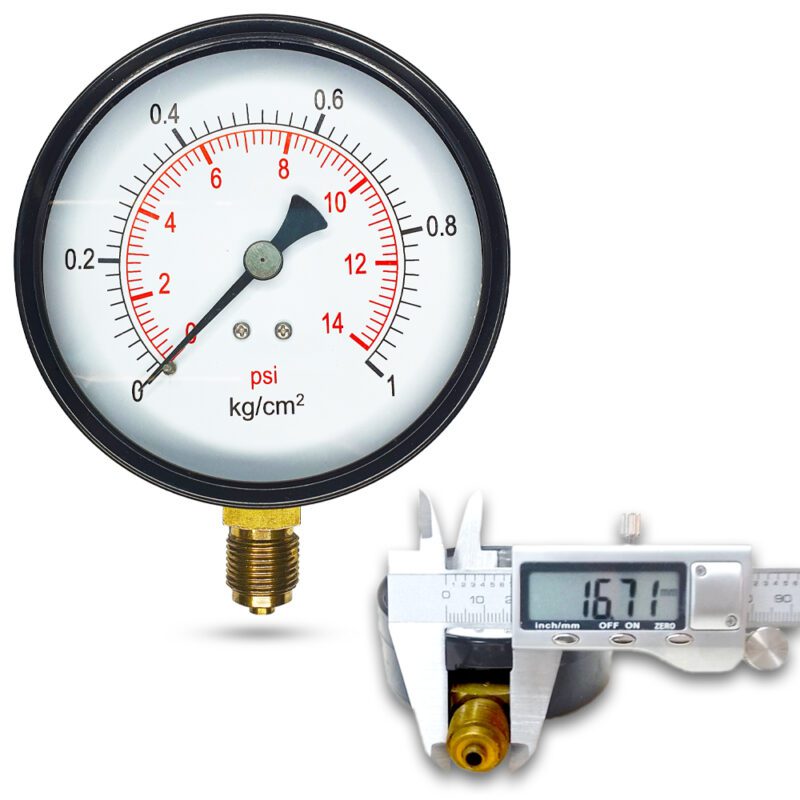 เพรชเชอร์เกจ ( A ) 4", 1 kg เหล็ก